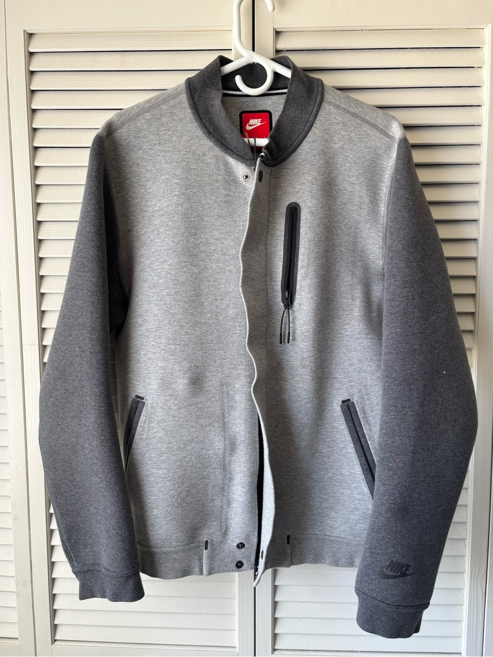Nike Tech Fleece Destroyer Bomber Jacket Gray